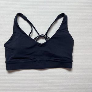 Athleta Sz S Blue Strappy Racerback Sports Bra Padded Yoga Workout